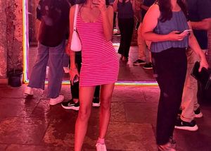 Hot Pink Cutsleeves Dress