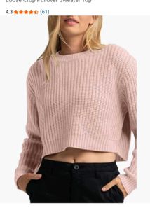 Cute Cropped Knit Sweater