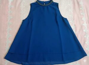 Elegant Blue Halter Top