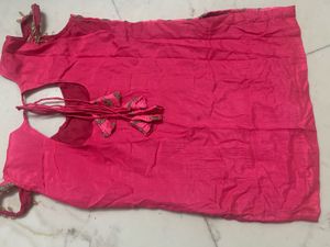 Pink Embroidered Palazzos