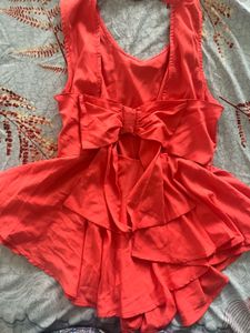 Cutest peplum top backless and tied with love 🎀