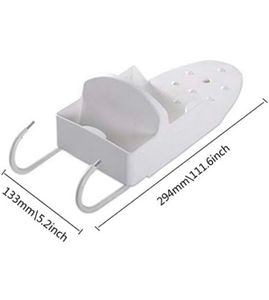 House of Quirk Heat Resistant Wall Mounted Iron Board Holder with Steel Hooks, Silver