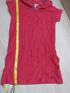 Maroon Coloured Hoody Dress.