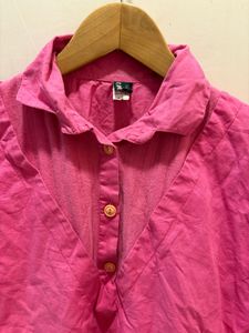 Vintage Pink Button-Up