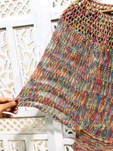 Boho Colorful Crochet Top ()