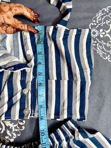 Striped blue co ord set