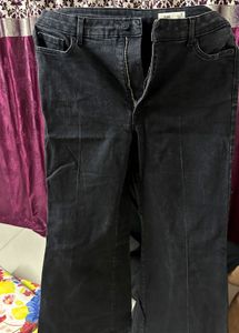 Flare Leg Black Wash Jeans