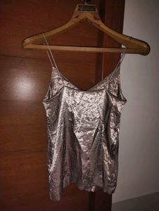 H&amp;M Silver Cami Top