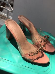 Pink Chain Sandals