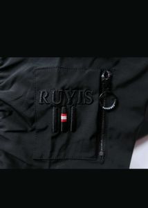 Black Graphic Print Windbreaker