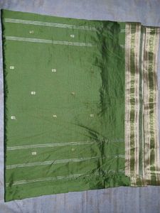 Lime Green Silk Saree