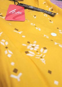 Yellow Print Kurti