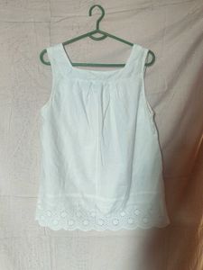 White Embroidered Top