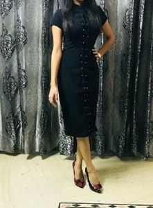 Black Adjustable Bodycon