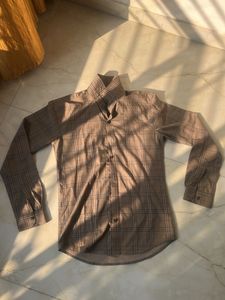 Brown Plaid Casual Shirt