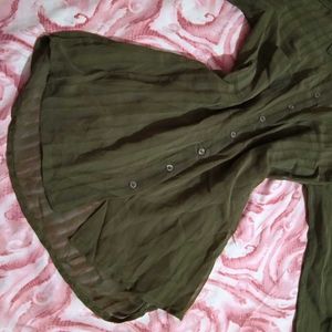 Sheer Olive Shirt