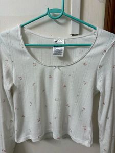 White Long Sleeve Top