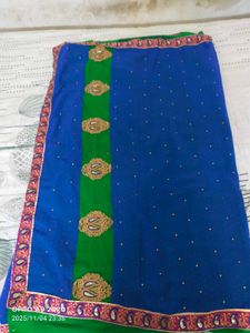 Elegant Saree with stitched blause