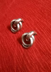 Crunchy Fashion Silver Hoop Earrings, Stylish Eari