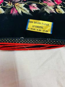 Sworaski Less Border Printed Sarees