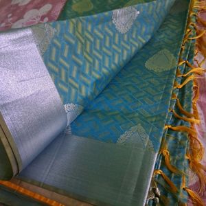 Embossed Pattu Saree