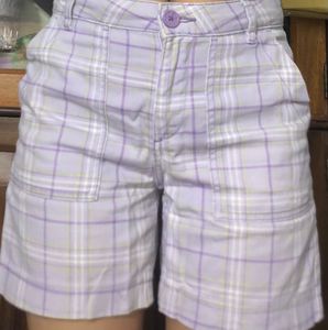 H&amp;M Plaid Shorts - Light Purple