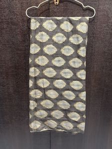 Grey & Gold Print Scarf