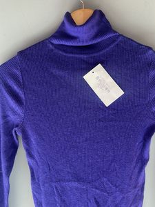 Purple Turtleneck Top
