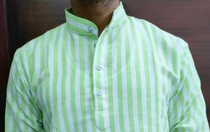 Striped Green Kurta