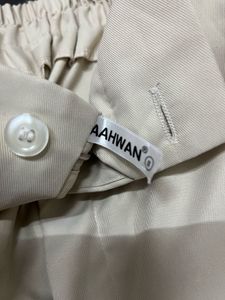 Off White Korean Trouser