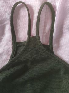 Black Zip-Up Crop Top