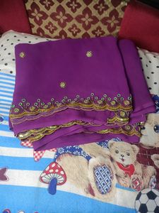 Sequence Embroidery Saree😍( NO BLOUSE)