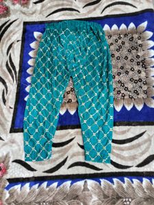 Peacock Velvet Golden Work Suit