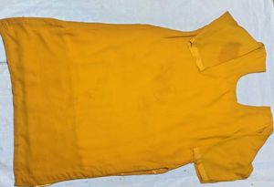 Orange Dark Patyali Suit Silk