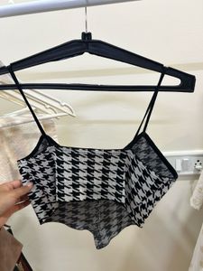 Houndstooth Knit Cami Top