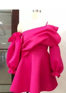 Pink Rushed Ruffled Dress