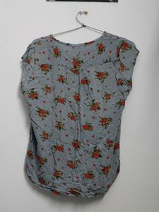 Floral Grey Top