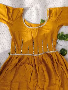 Elegant Mustard Ethnic Dress
