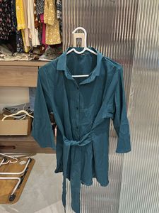 sea green co ord set with belt