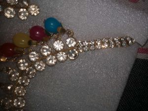 Colorful Crystal Necklace &amp; Earring Set