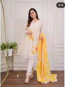 Yellow Colour Shifli Designer Plus Size Dress