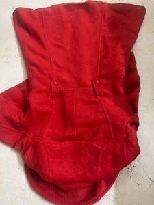 Elegant Red Wool Blend Coat