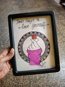 Love Yourself Table Framed Art