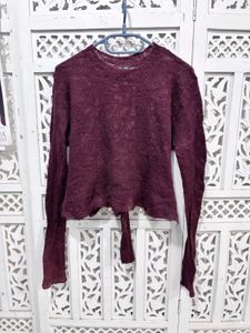 🎀Cute Knitted Front Tie Sweater B