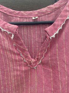 Pink Kurta with White Sharara