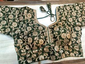 Elegant Green Floral Blouse
