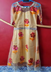 Elegant Floral Embroidered Dress