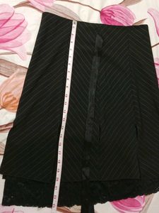 Striped A-Line Skirt