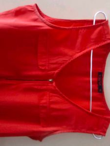 Chic Orange Sleeveless Top