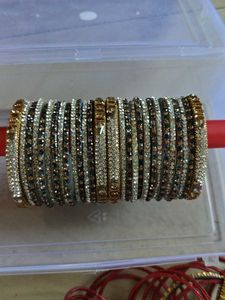 Bangle Set with Rhinestones